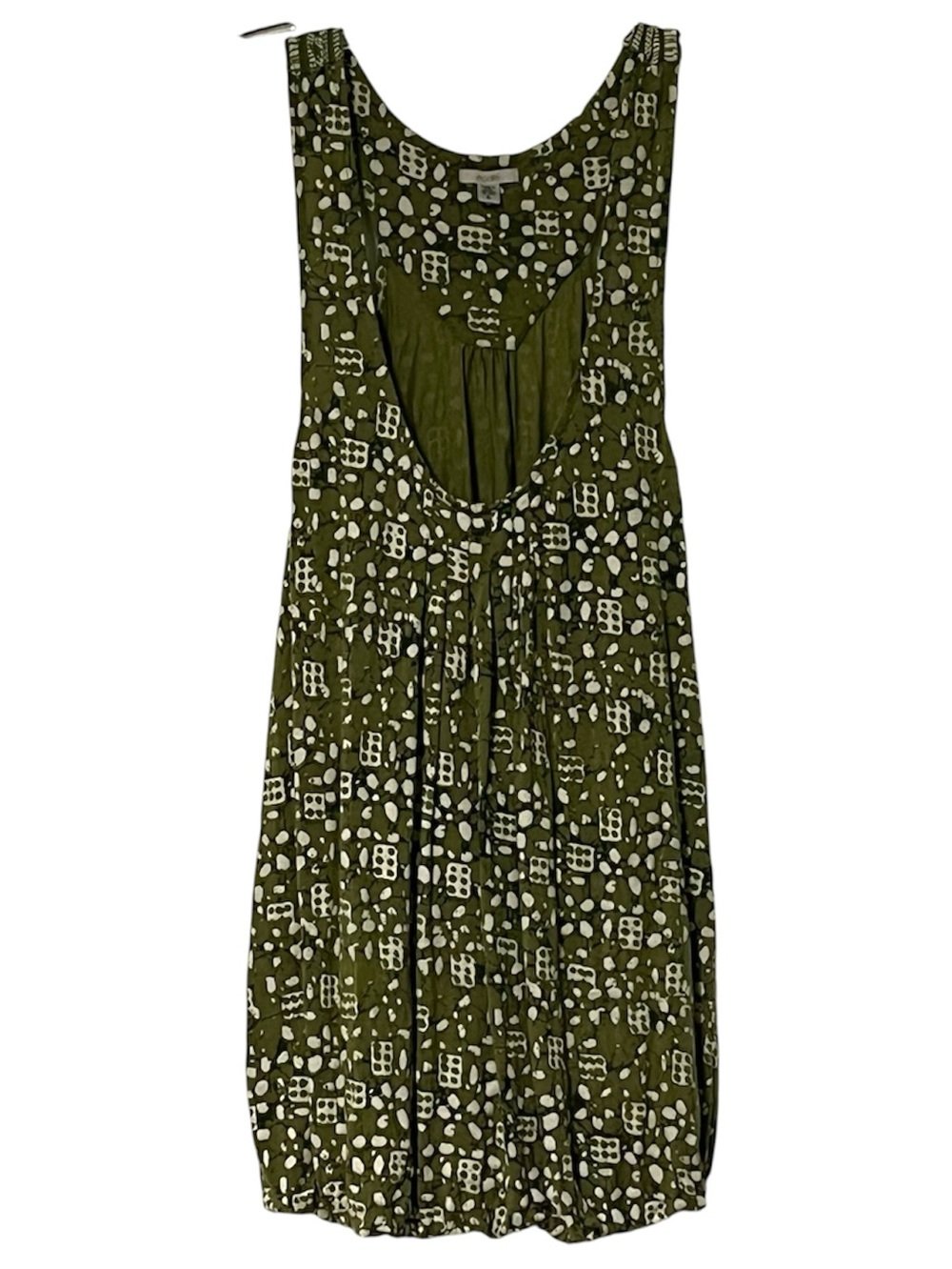 Ecote Bohemian green patterned babydoll racerback  tank top / tunic top